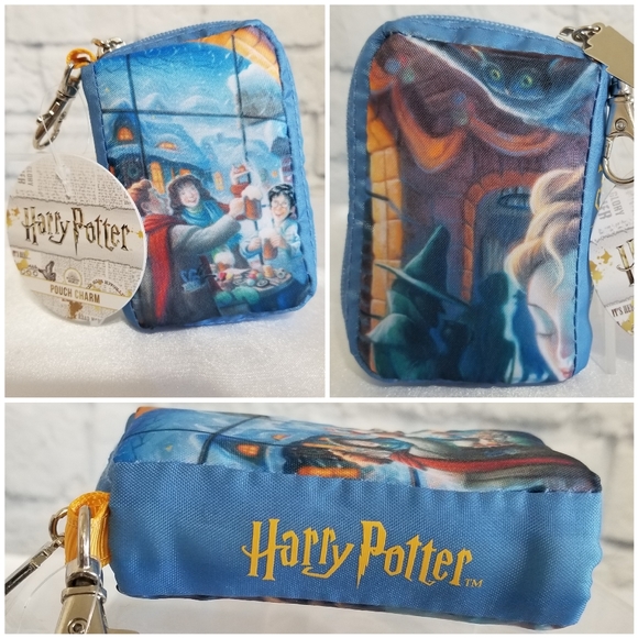 Warner Bros. Handbags - Harry Potter Three Broom Inn Characters Charm Travel Pouch Keychain Wallet New